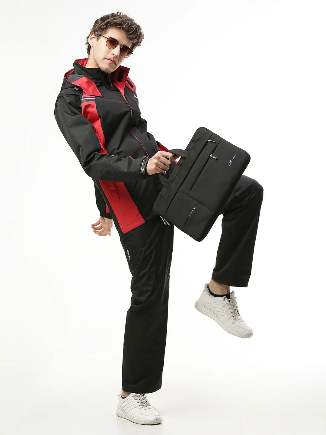 Zeel Go Hike Black & Red Rainsuit - JS508 - Zeelretail