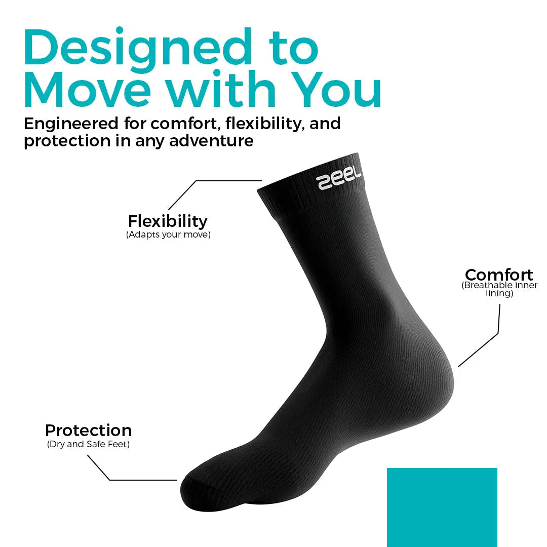 Zeel Men’s Waterproof Socks- Three Layer Construction, Built for Adventure - Zeelretail