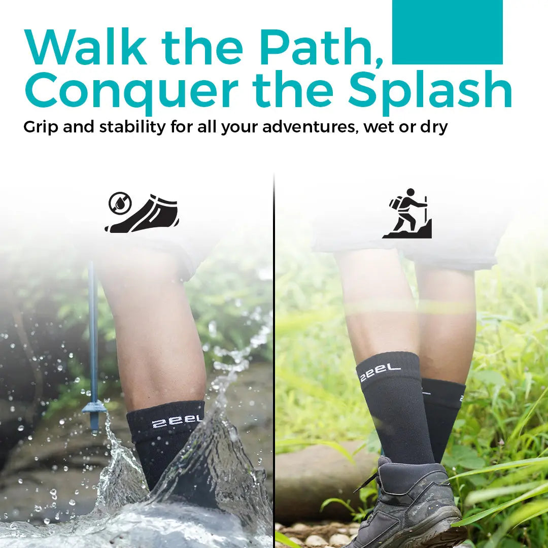 Zeel Men’s Waterproof Socks- Three Layer Construction, Built for Adventure - Zeelretail