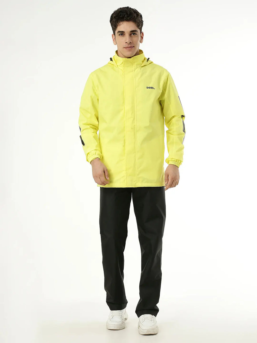 Yellow Cute Plus Size Rain Jacket Zeel Mens Neon Yellow Rainsuit
