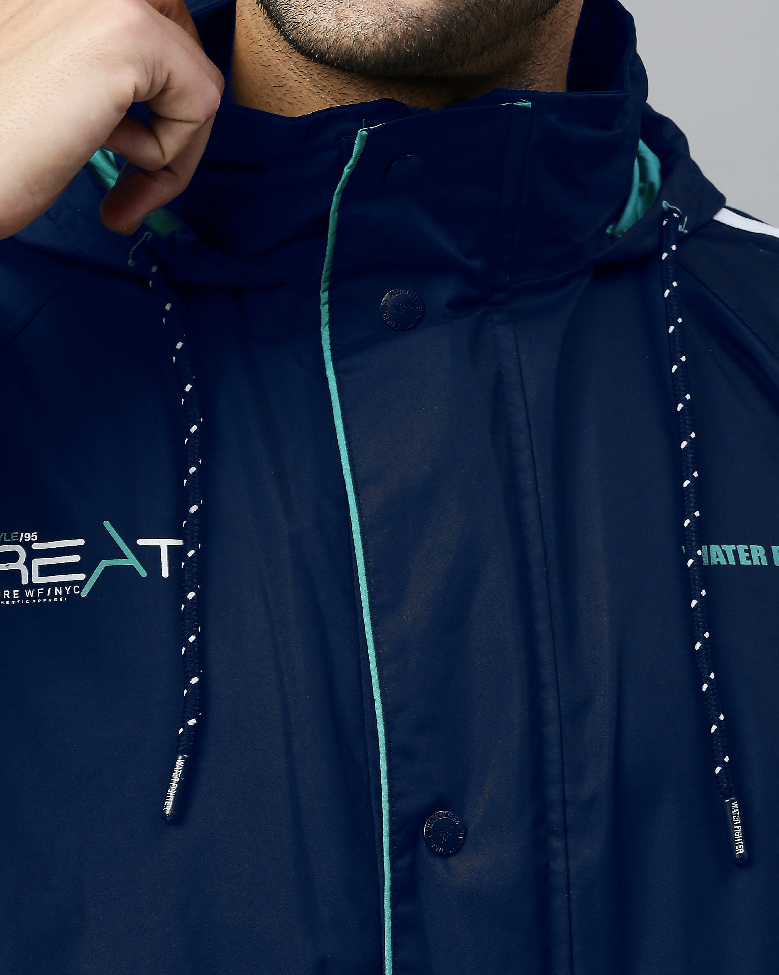 Zeel Midnight Blue & Green Rainwear Set - Zeelretail