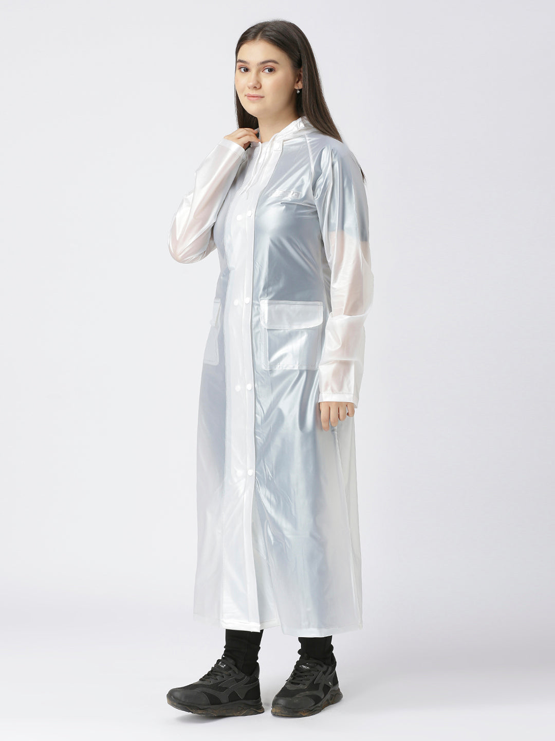 Zeel Girl Rider White Raincoat AZ08 - Zeelretail