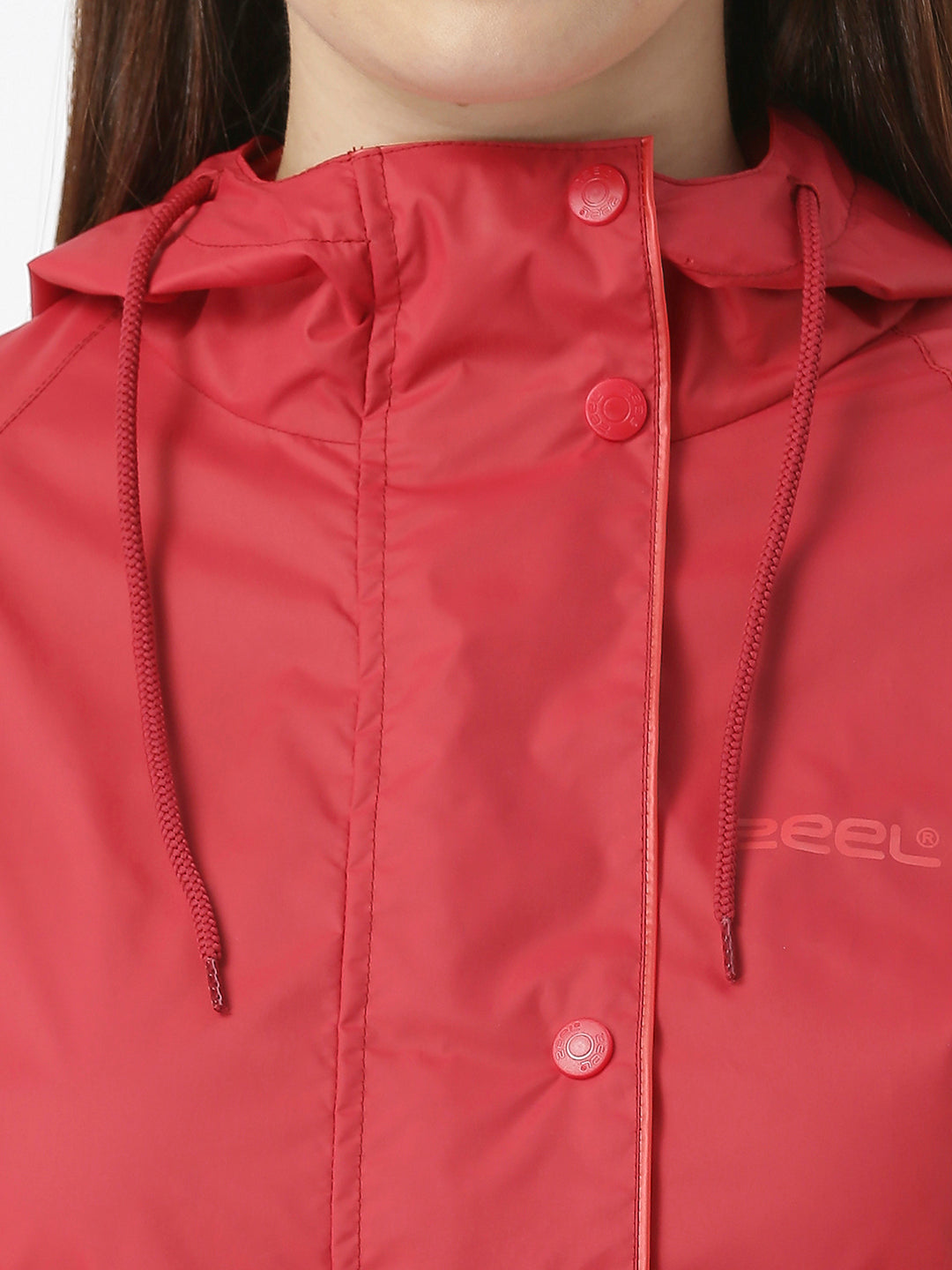 Stylish Ladies Red Raincoat for Scooty - AZ12 - Zeelretail