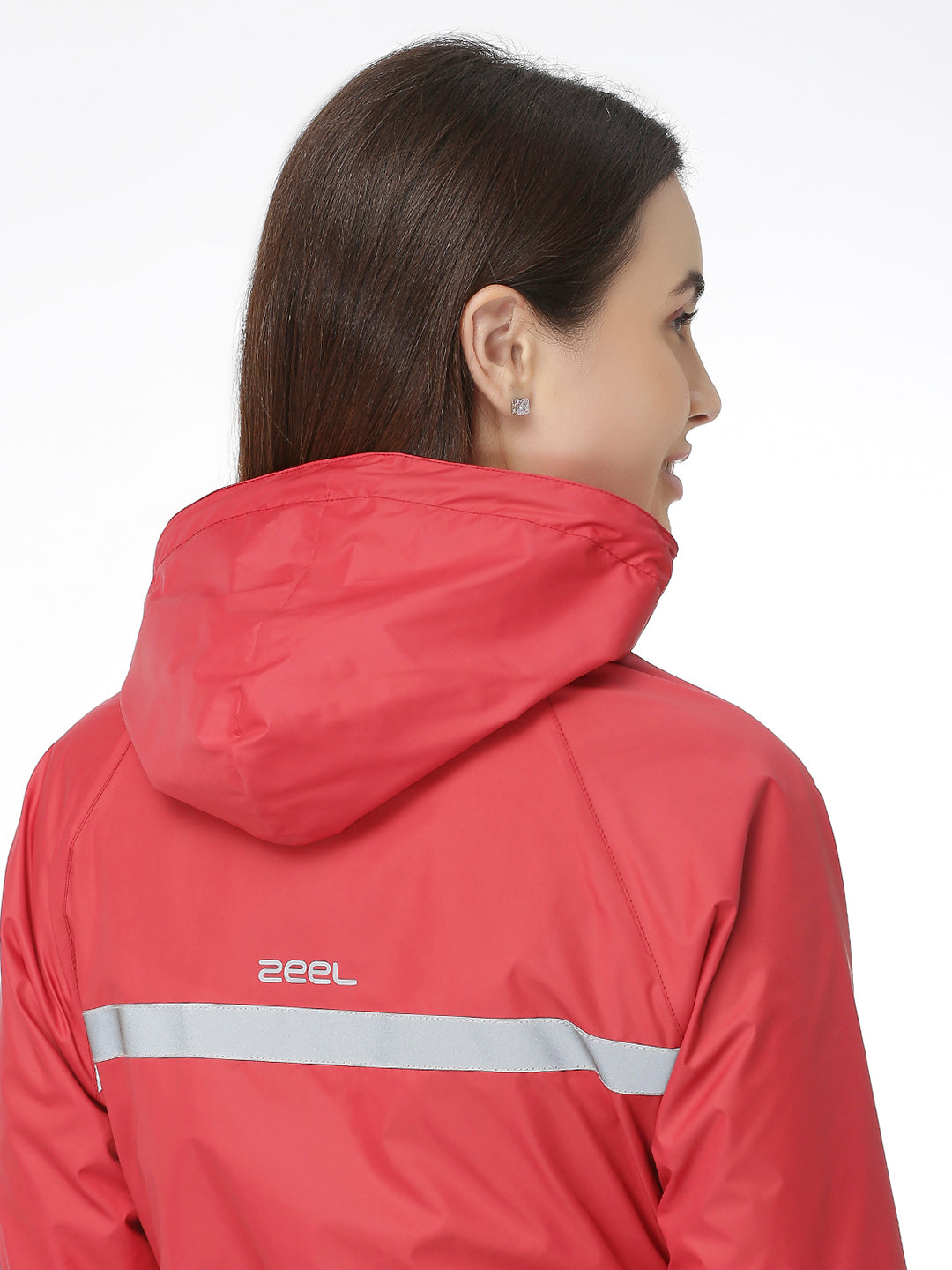Stylish Ladies Red Raincoat for Scooty - AZ12 - Zeelretail