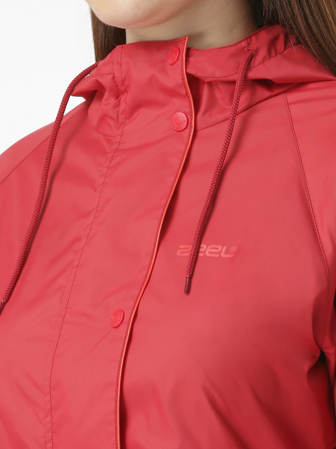 Stylish Ladies Red Raincoat for Scooty - AZ12 - Zeelretail