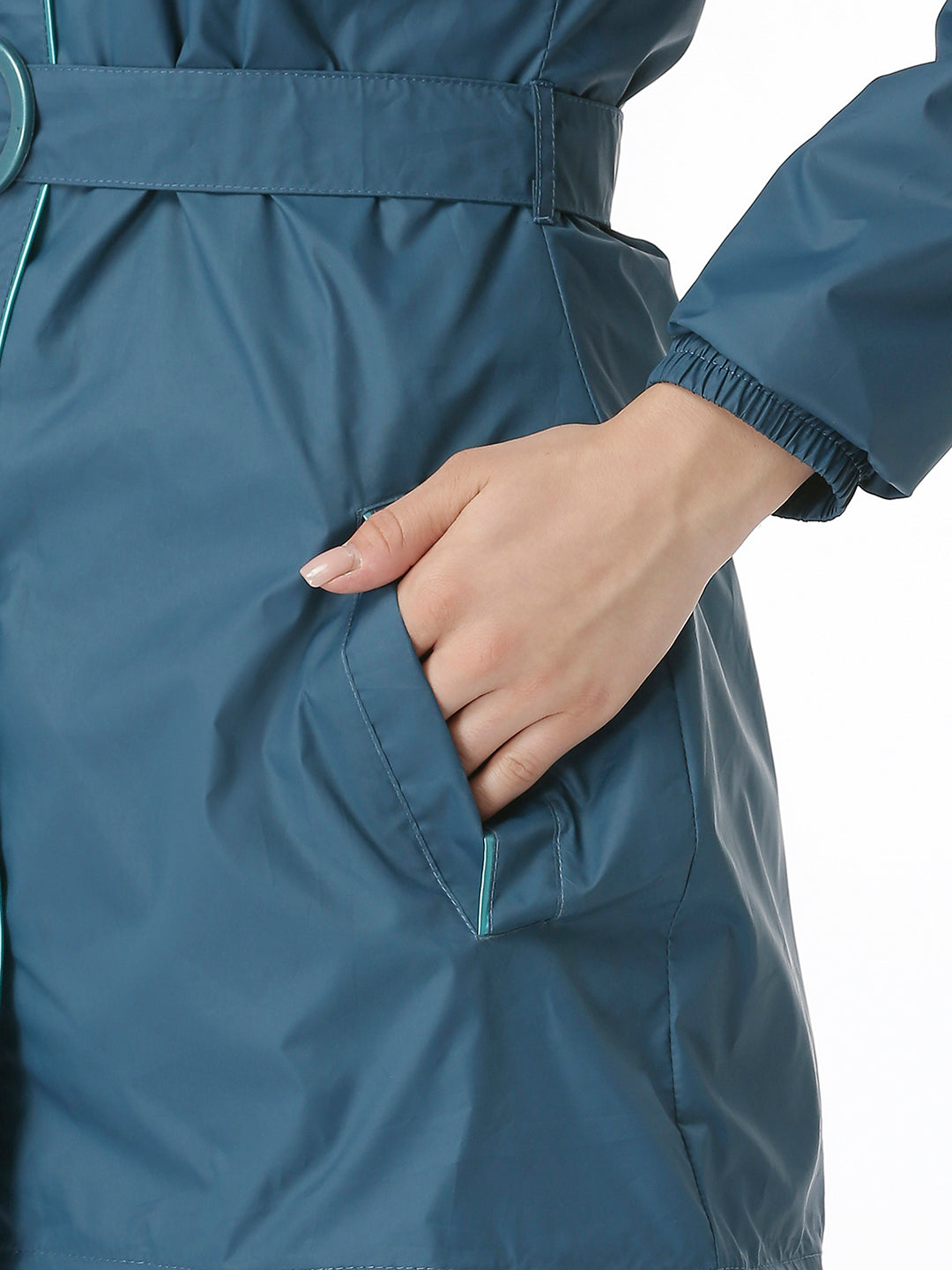 Stylish Ladies DarlTeal Raincoat for Scooty - AZ12 - Zeelretail