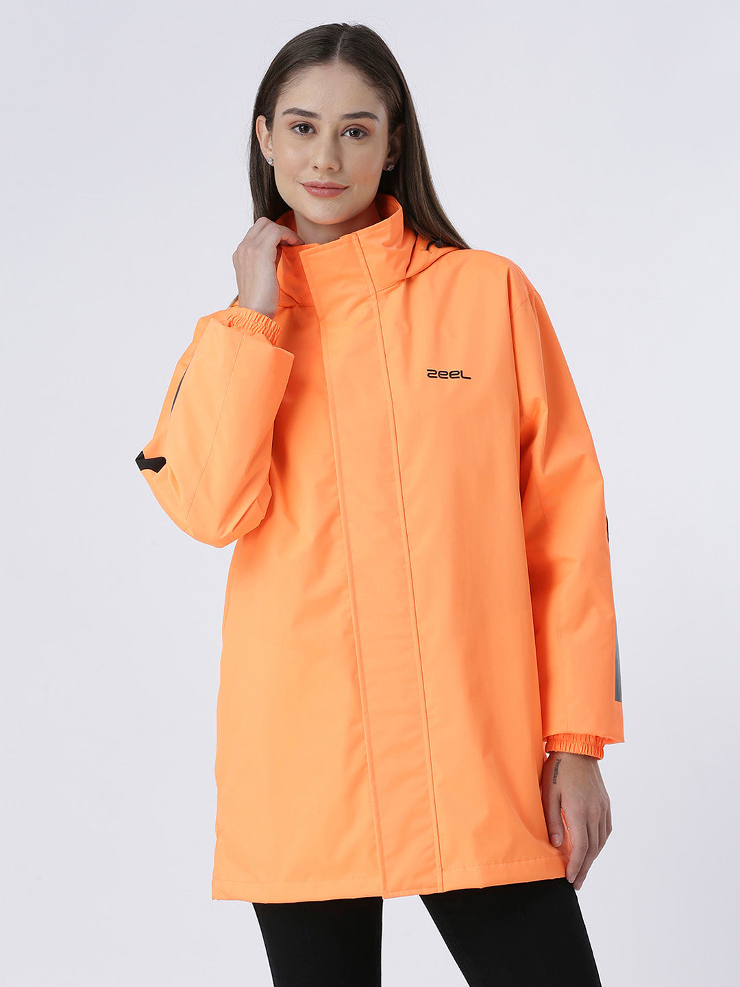 Zeel Unisex Neon Orange Rain Jacket - Zeelretail