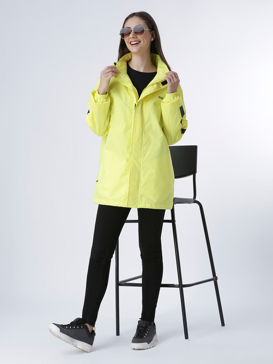 Zeel Unisex Neon Yellow Rain Jacket - Zeelretail