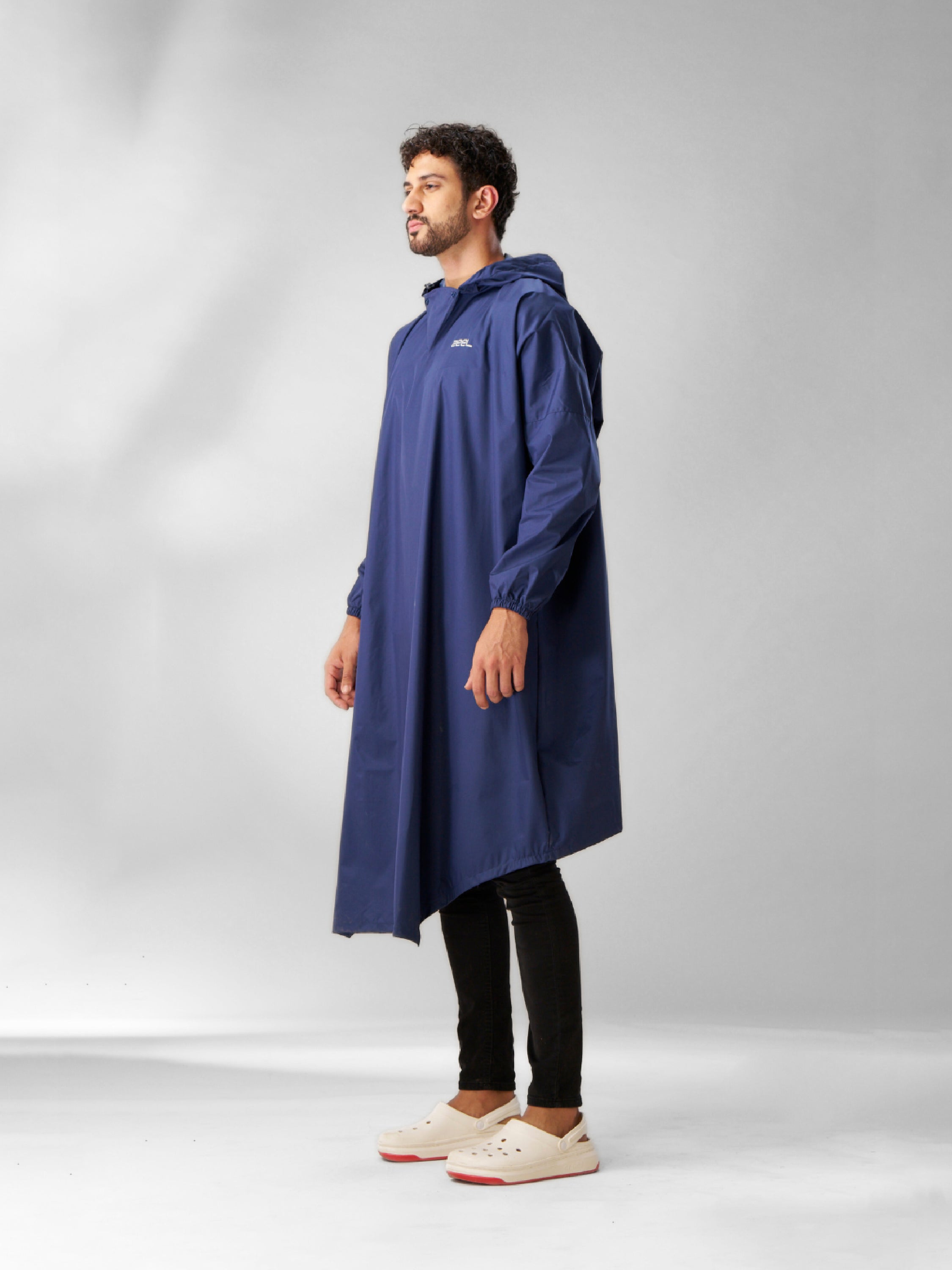 AdventurePro Reusable Blue Fabric Rain Poncho AZ31 - Zeelretail