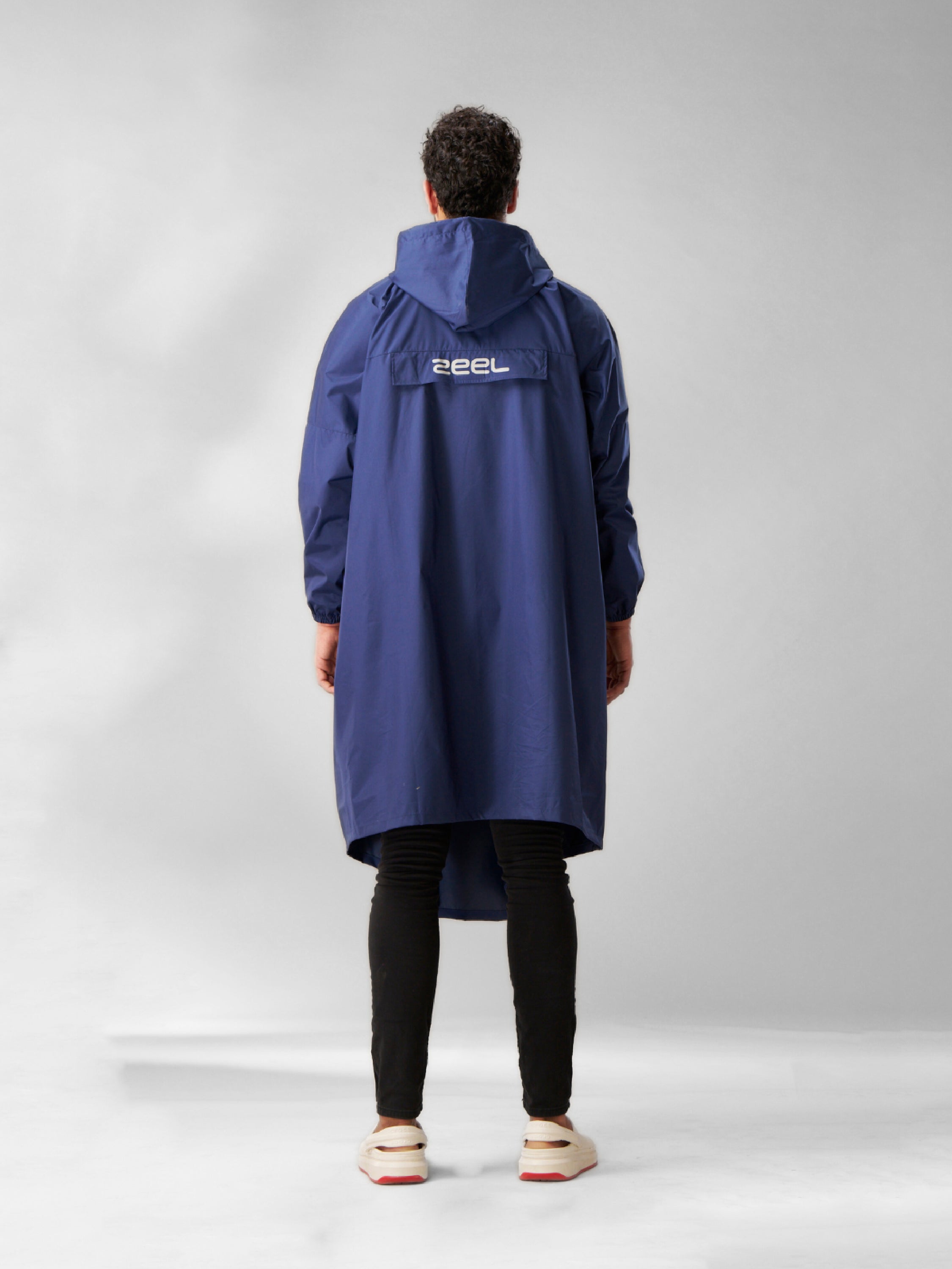 AdventurePro Reusable Blue Fabric Rain Poncho AZ31 - Zeelretail