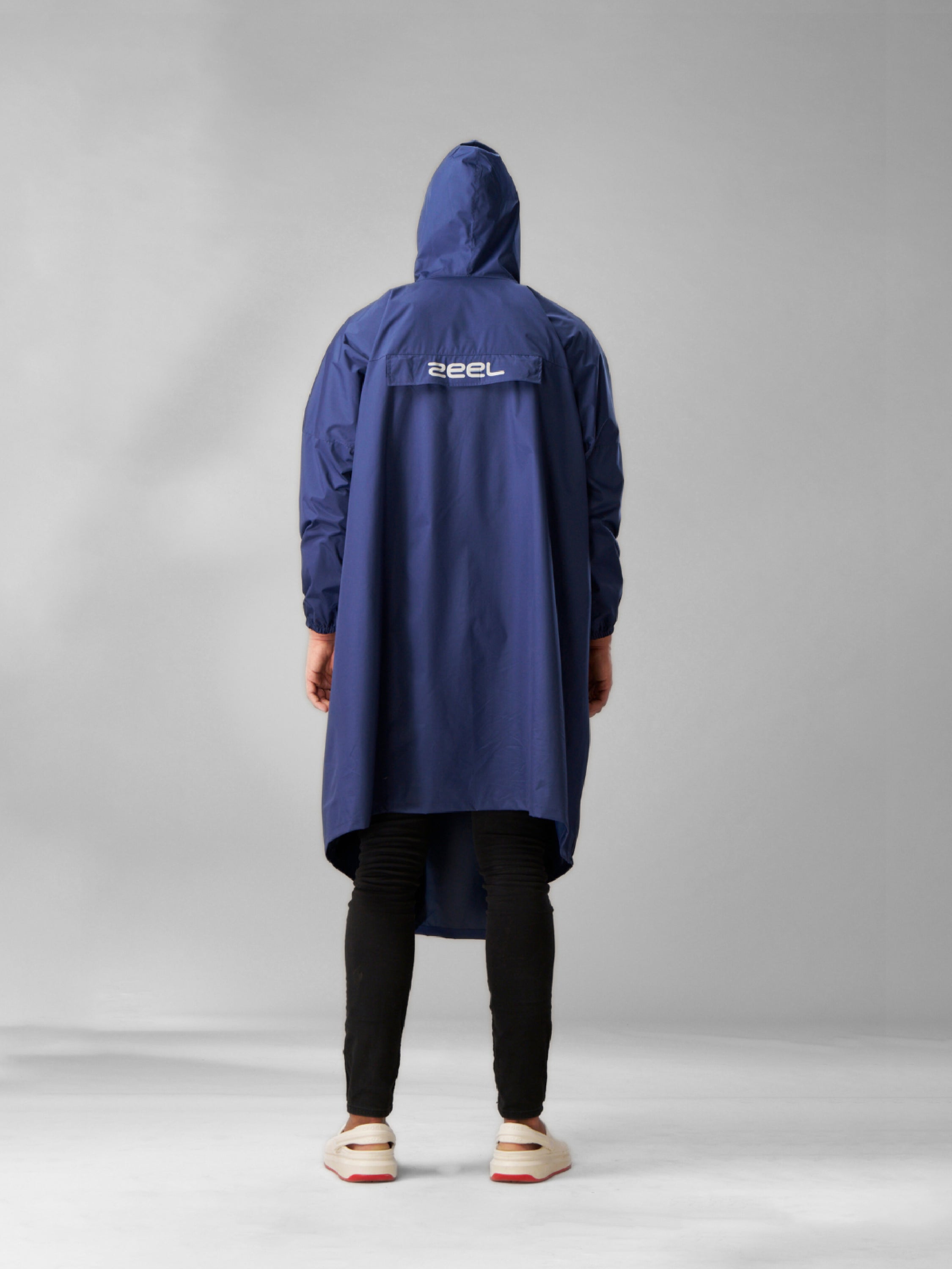 AdventurePro Reusable Blue Fabric Rain Poncho AZ31 - Zeelretail