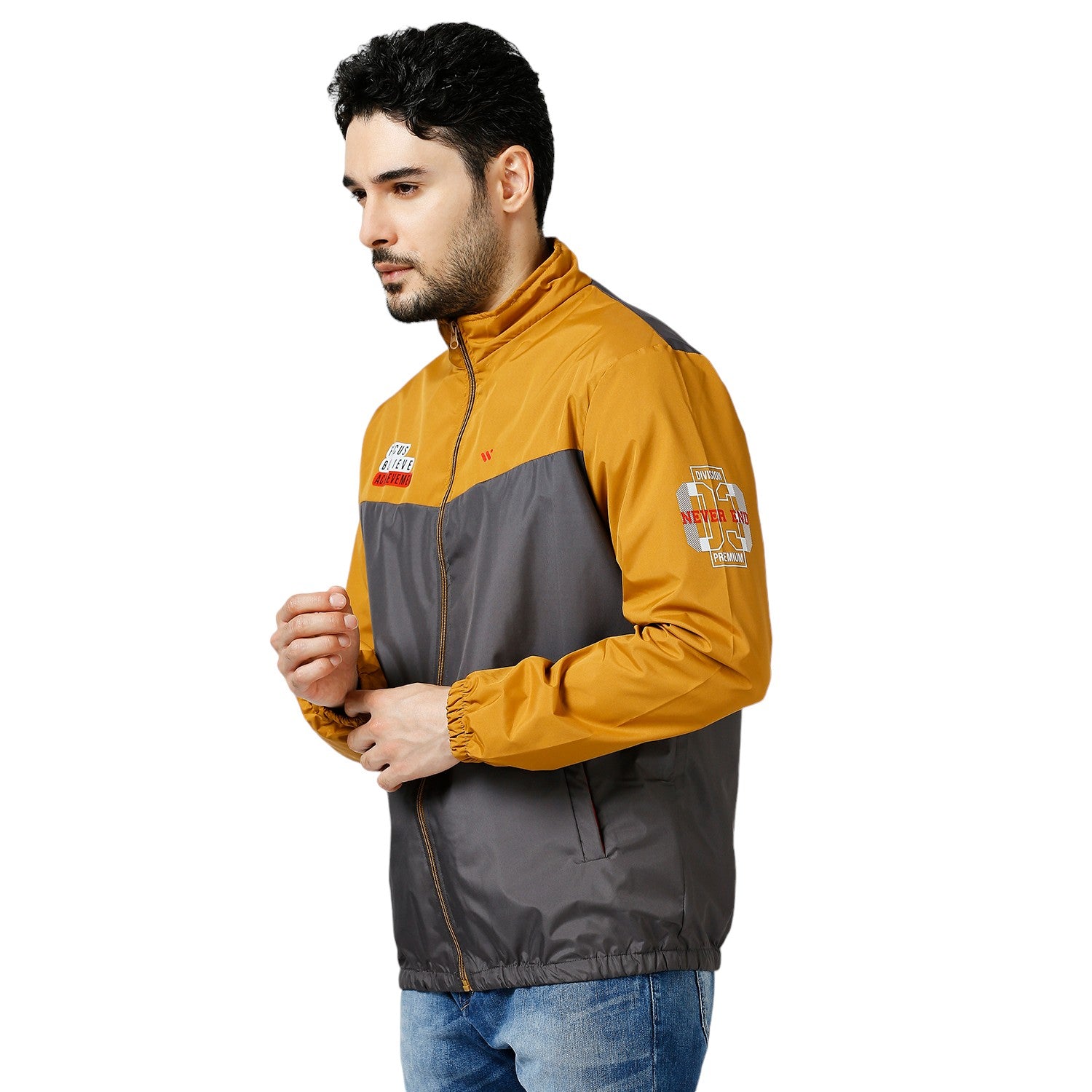 Royal Rider Dark Grey - Mustard Windcheater