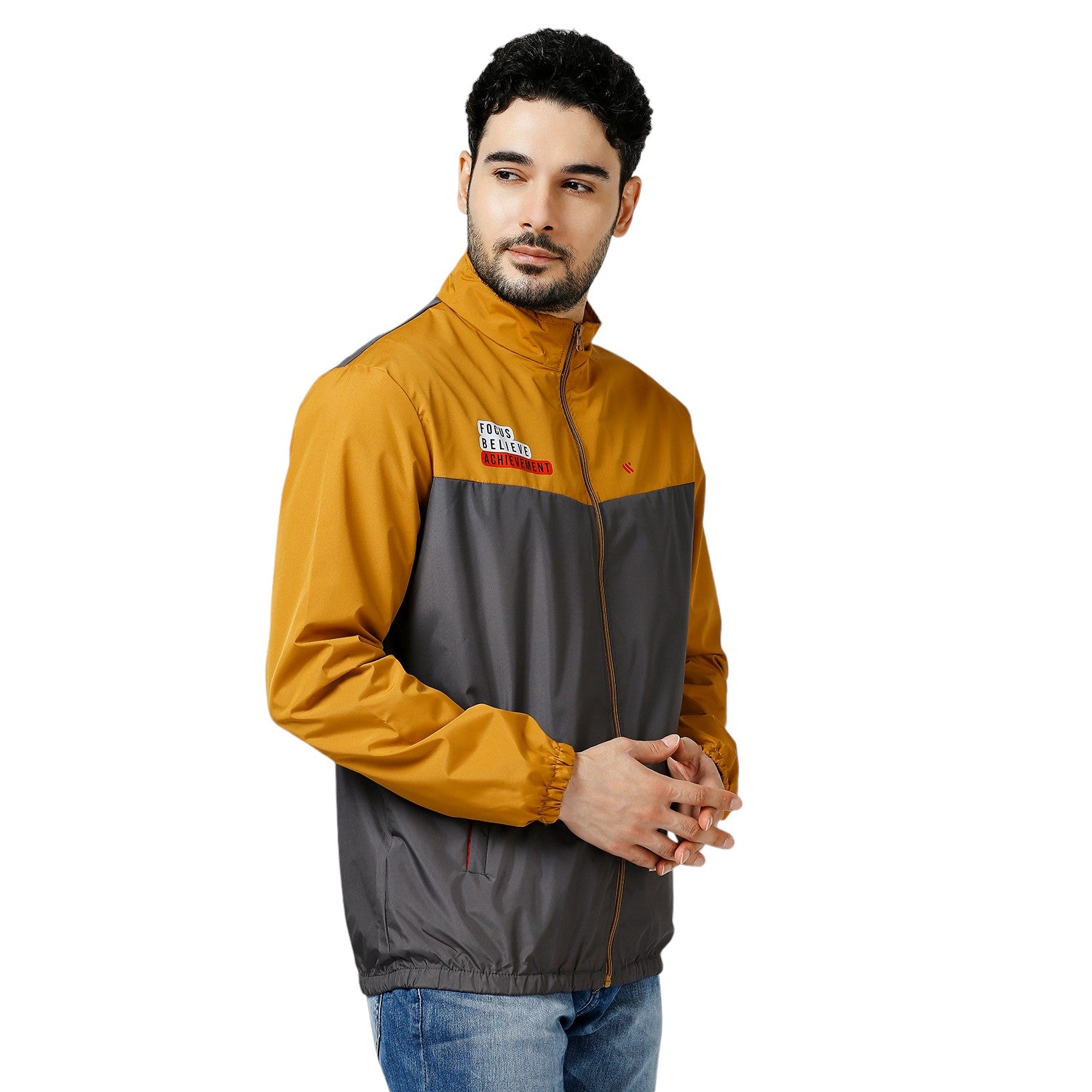 Royal Rider Dark Grey - Mustard Windcheater