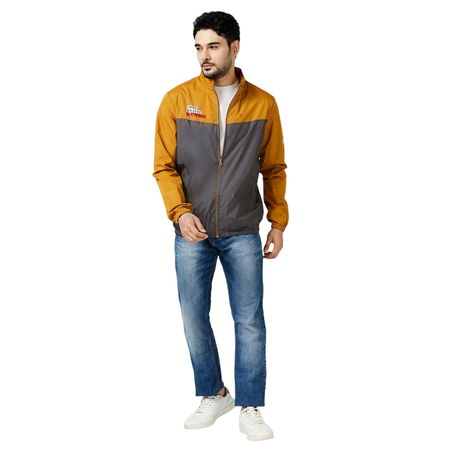 Royal Rider Dark Grey - Mustard Windcheater
