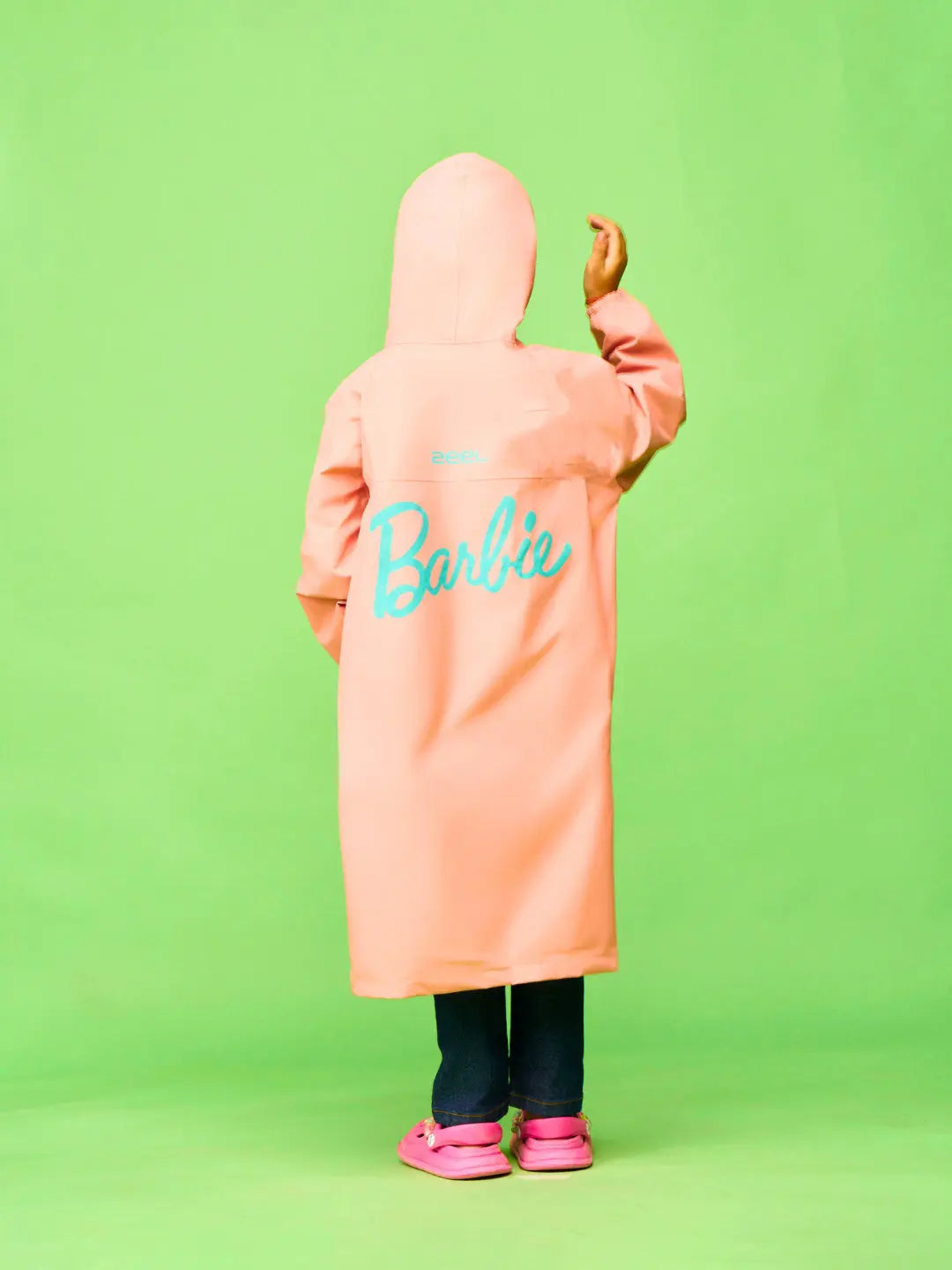Barbie Fashionista Girls Peach Raincoat - Zeelretail