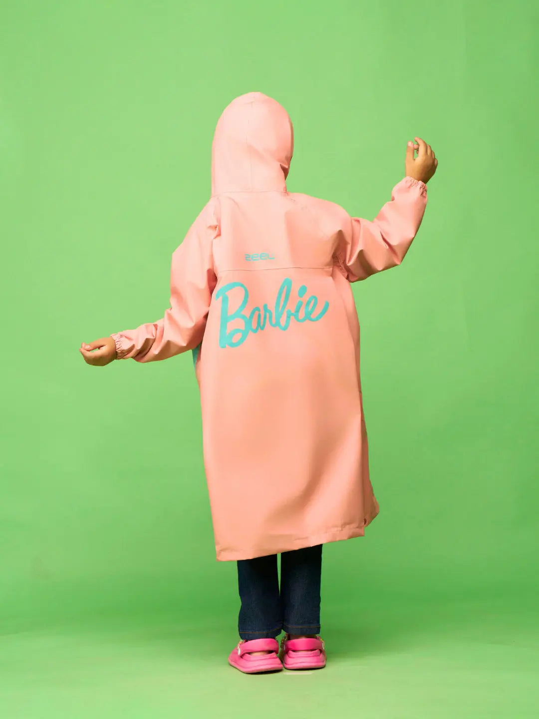 Barbie Fashionista Girls Peach Raincoat - Zeelretail