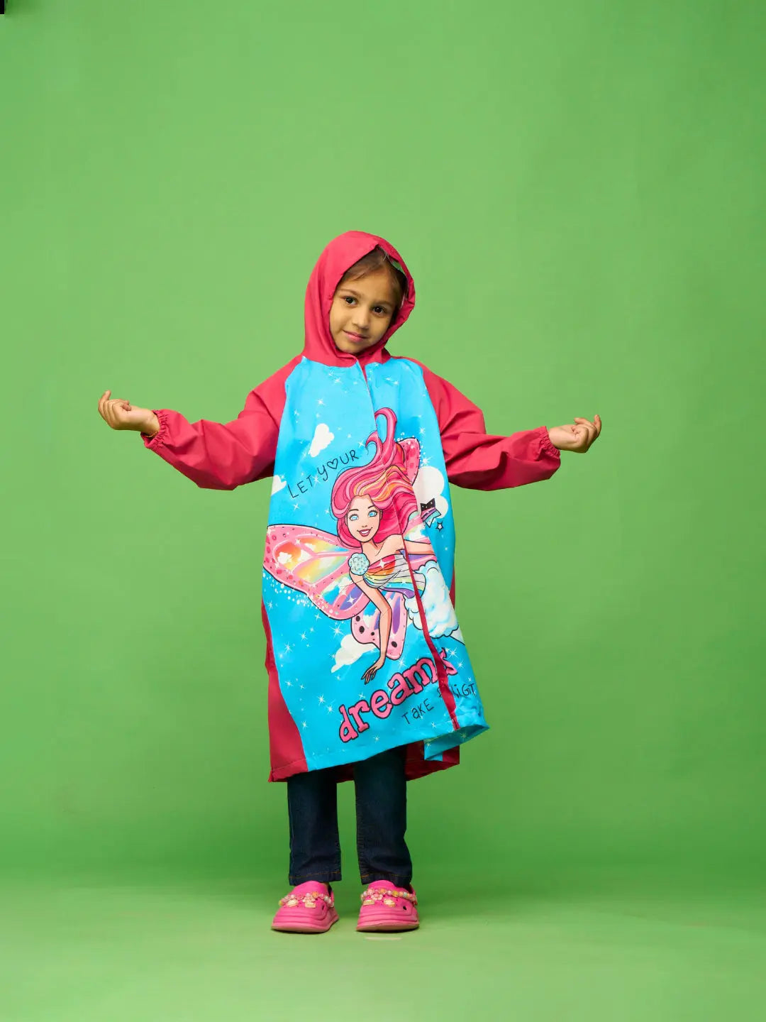 Barbie Fashionista Girls SkyBlue Raincoat - Zeelretail