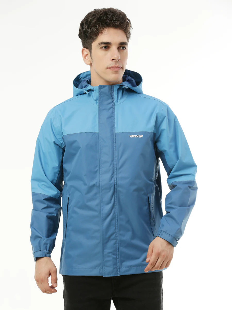 Blue Stylish Rain Men Jacket For Men - ZRR002 - Zeelretail