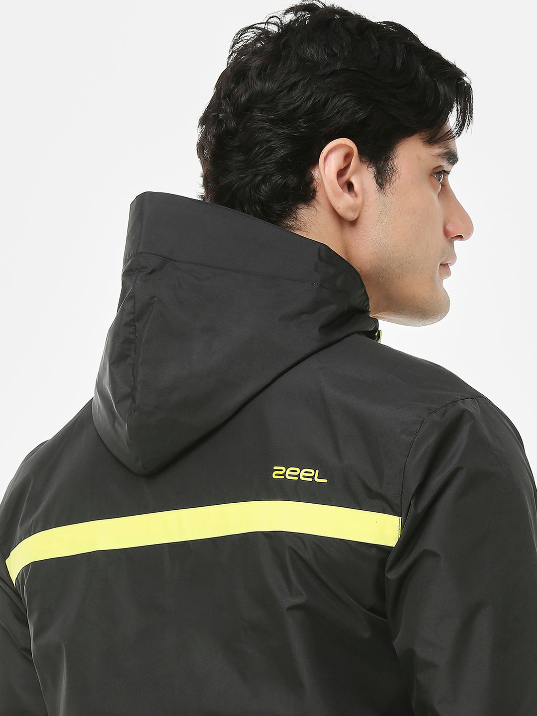 Zeel Sporty Black & Lime Rainsuit - JS301