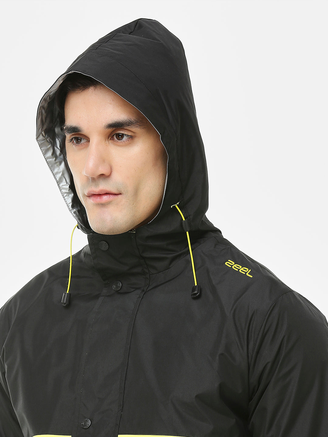 Zeel Sporty Black & Lime Rainsuit - JS301