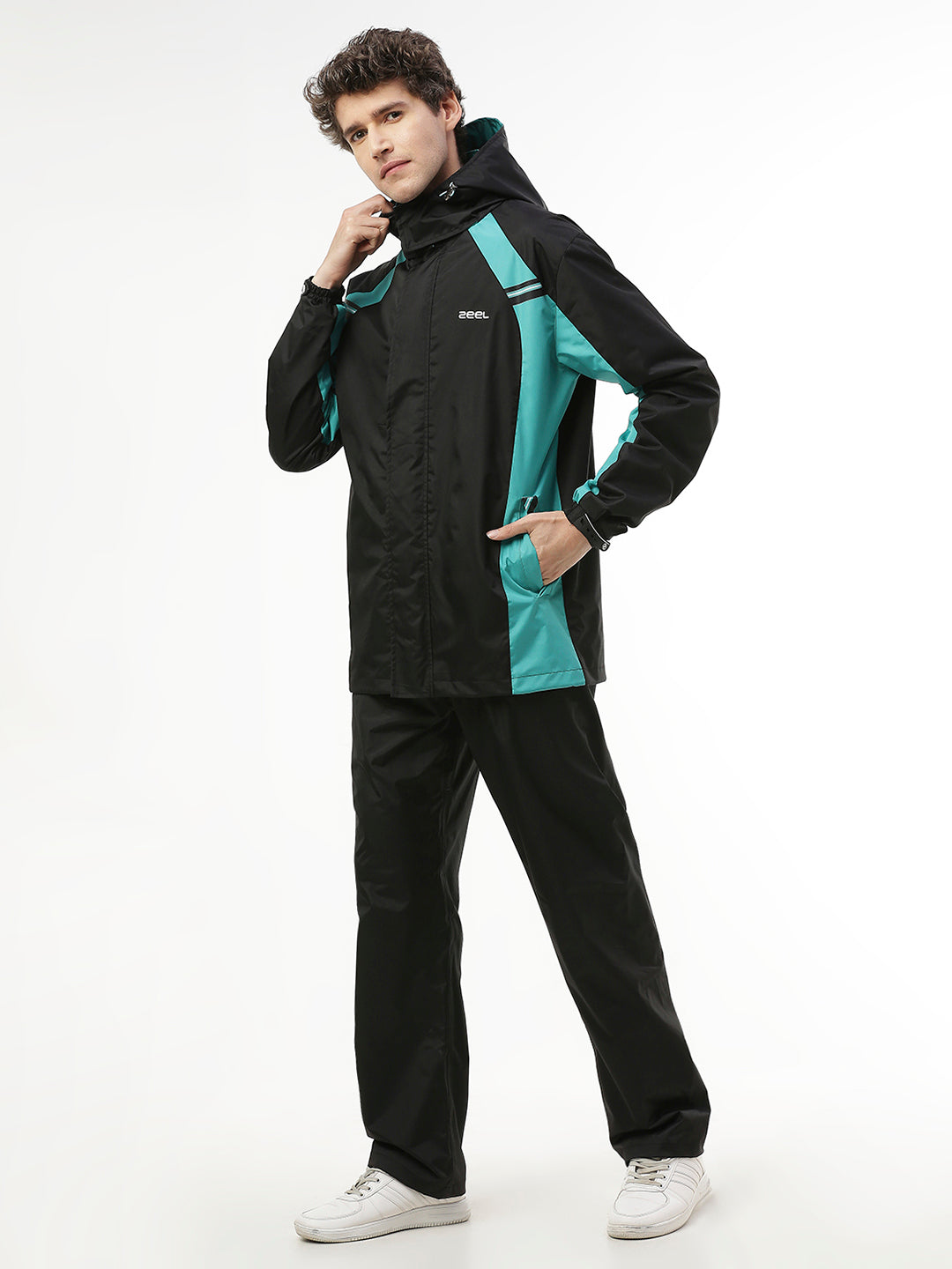 ZEEL GO HIKE BLACK & GREEN RAINSUIT - JS508 - Zeelretail