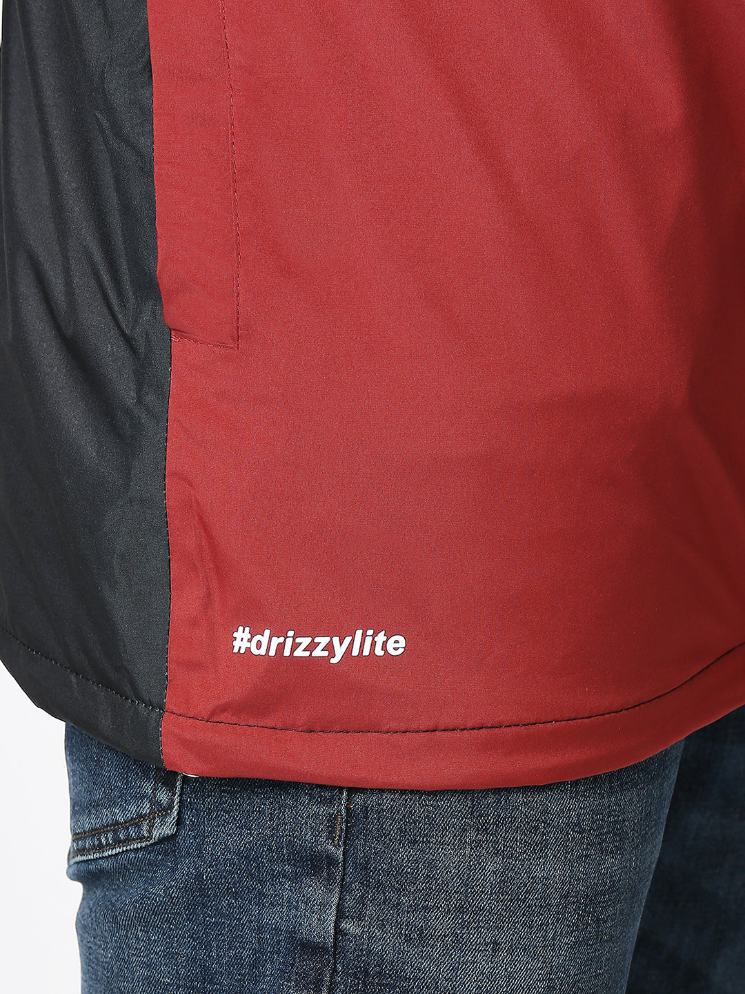 Outdoor Essential Waterproof Black Maroon Rain Jacket - MJ106 - Zeelretail