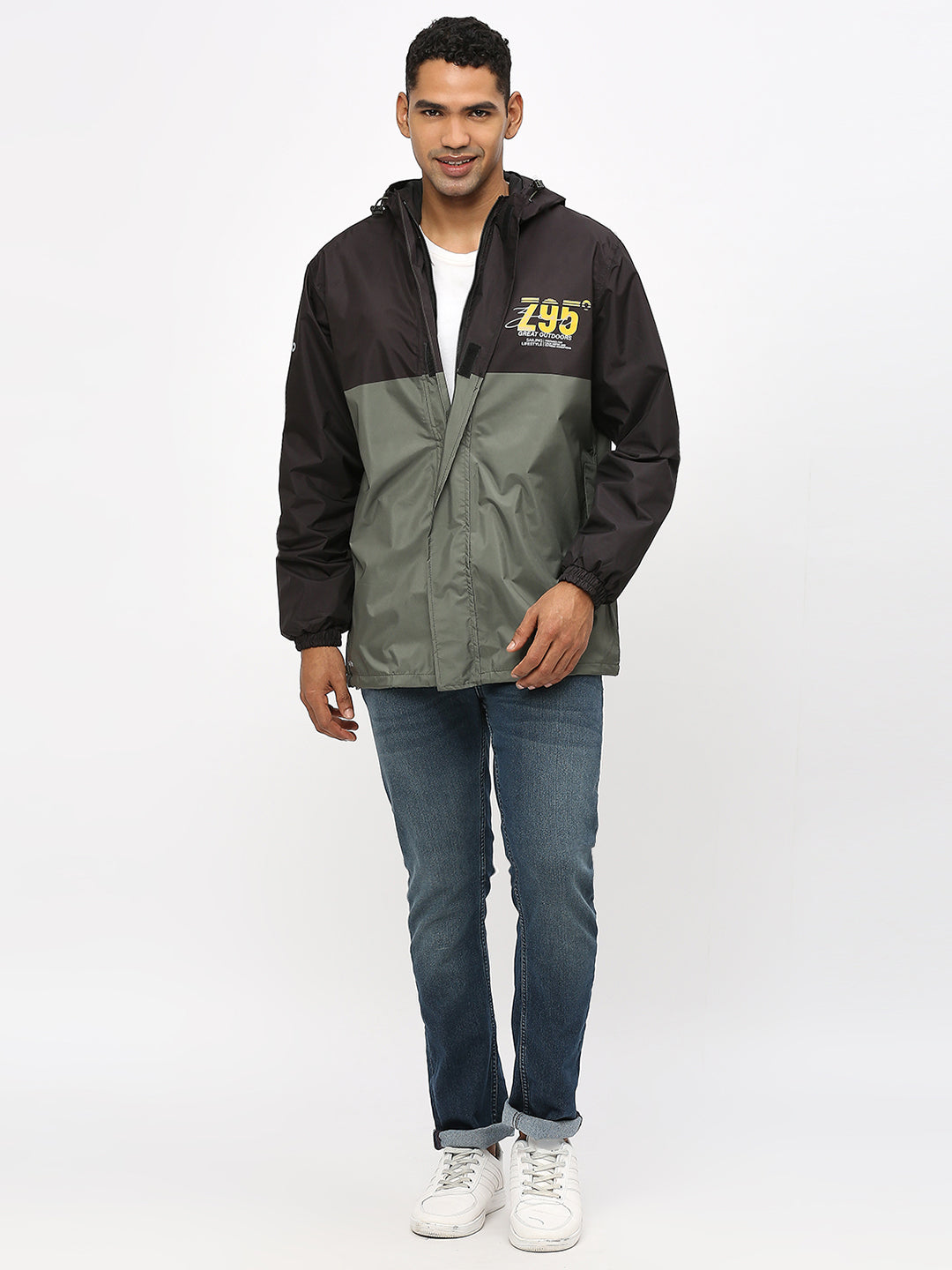 Outdoor Essential Waterproof Black Olive Rain Jacket - MJ107 - Zeelretail