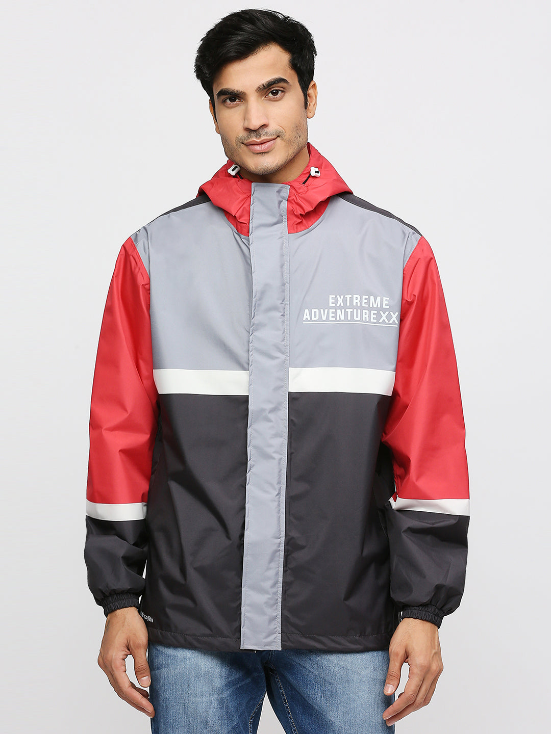 Waterproof Black Gray Rain Jacket - MJ202 - Zeelretail