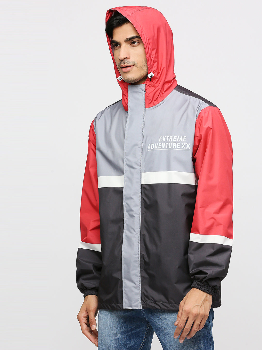 Waterproof Black Gray Rain Jacket - MJ202 - Zeelretail