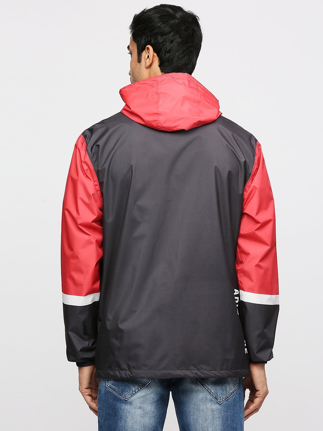 Waterproof Black Gray Rain Jacket - MJ202 - Zeelretail