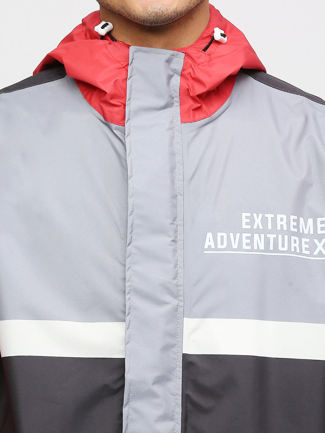 Waterproof Black Gray Rain Jacket - MJ202 - Zeelretail