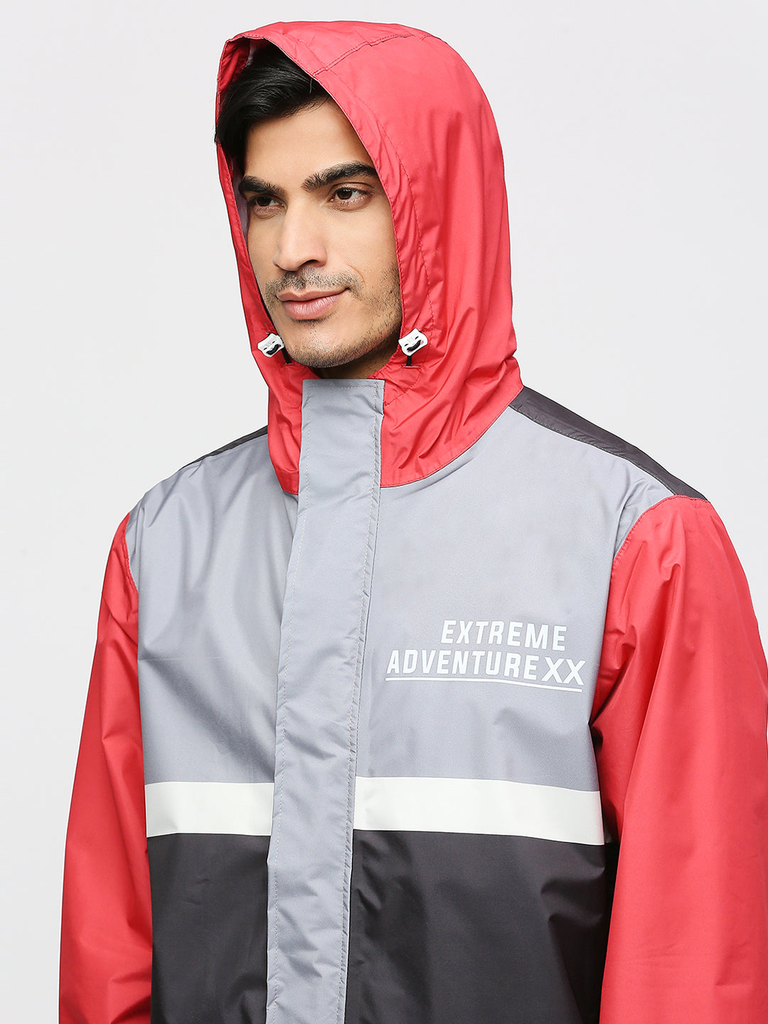 Waterproof Black Gray Rain Jacket - MJ202 - Zeelretail