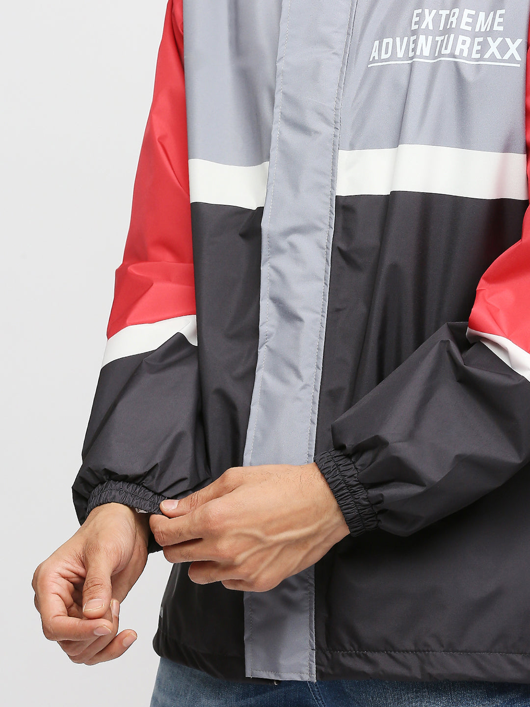 Waterproof Black Gray Rain Jacket - MJ202 - Zeelretail