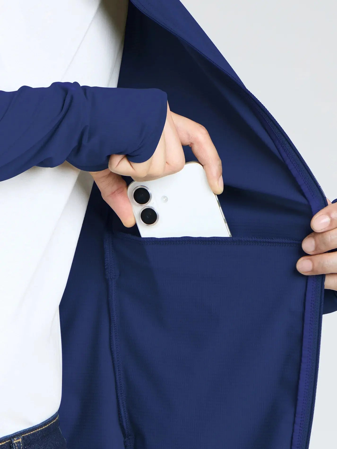 Men's Dark Blue Sun Jacket | AirWeave™ - Zeelretail