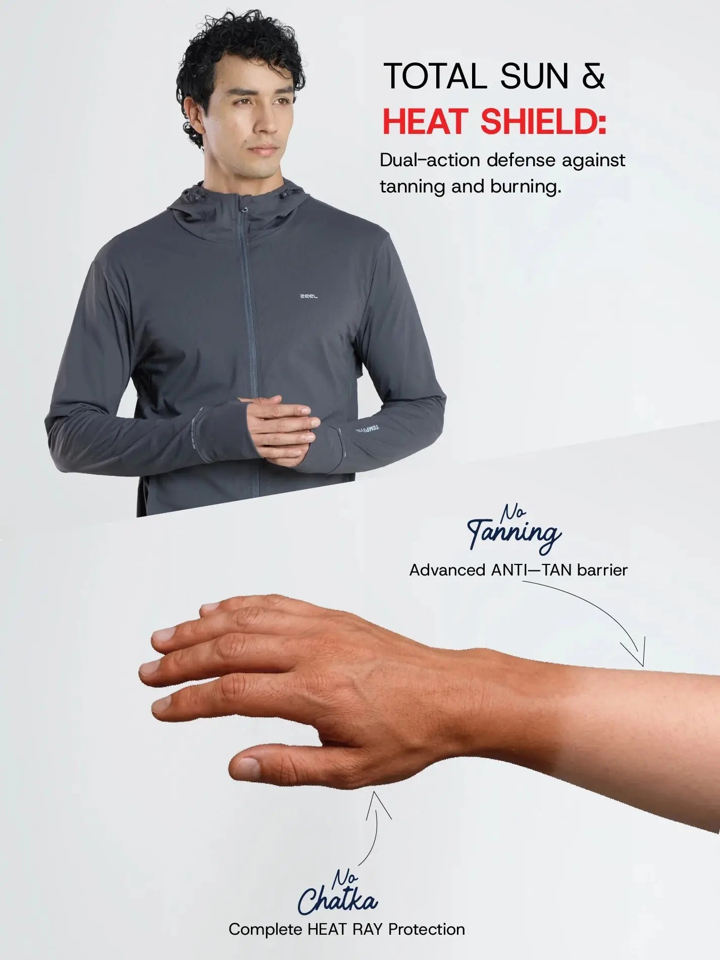 Men's Dark Blue Sun Jacket | AirWeave™ - Zeelretail