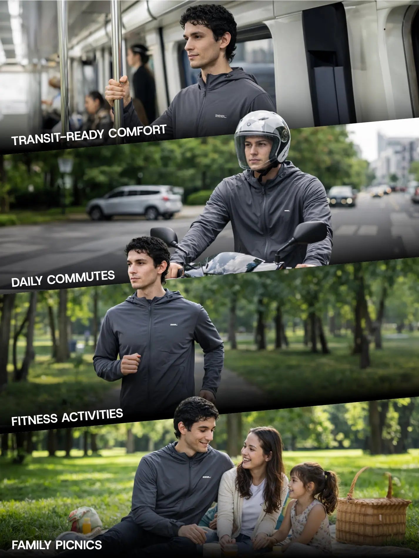 Men's Dark Grey Sun Jacket | AirWeave™ - Zeelretail