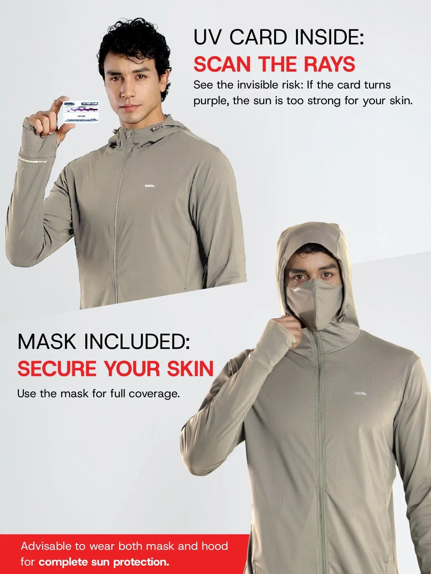 Men's Khaki Sun Jacket | AirWeave™ - Zeelretail