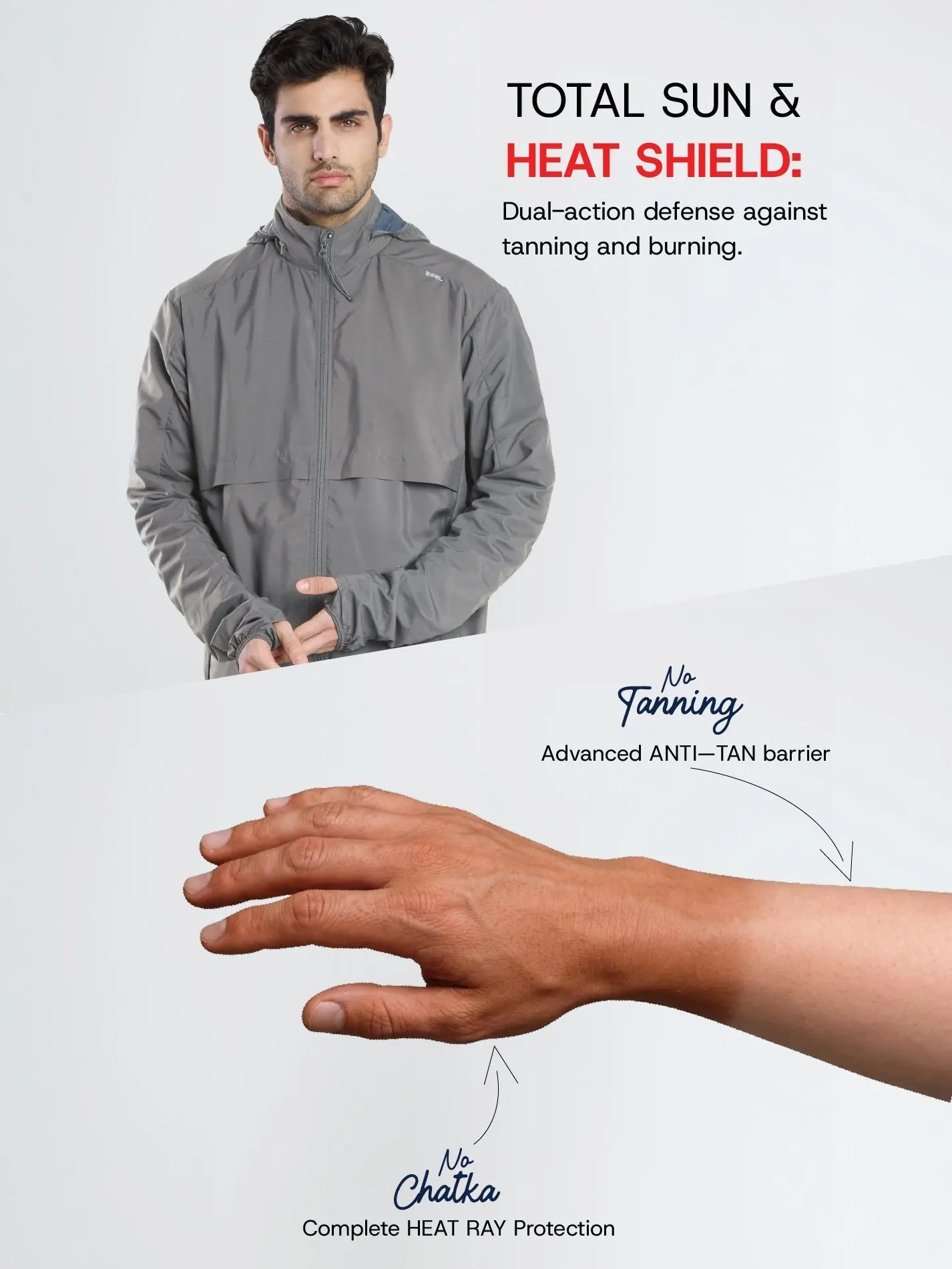 Men's Silver Grey Sun Jacket | AirDrive™ - Zeelretail