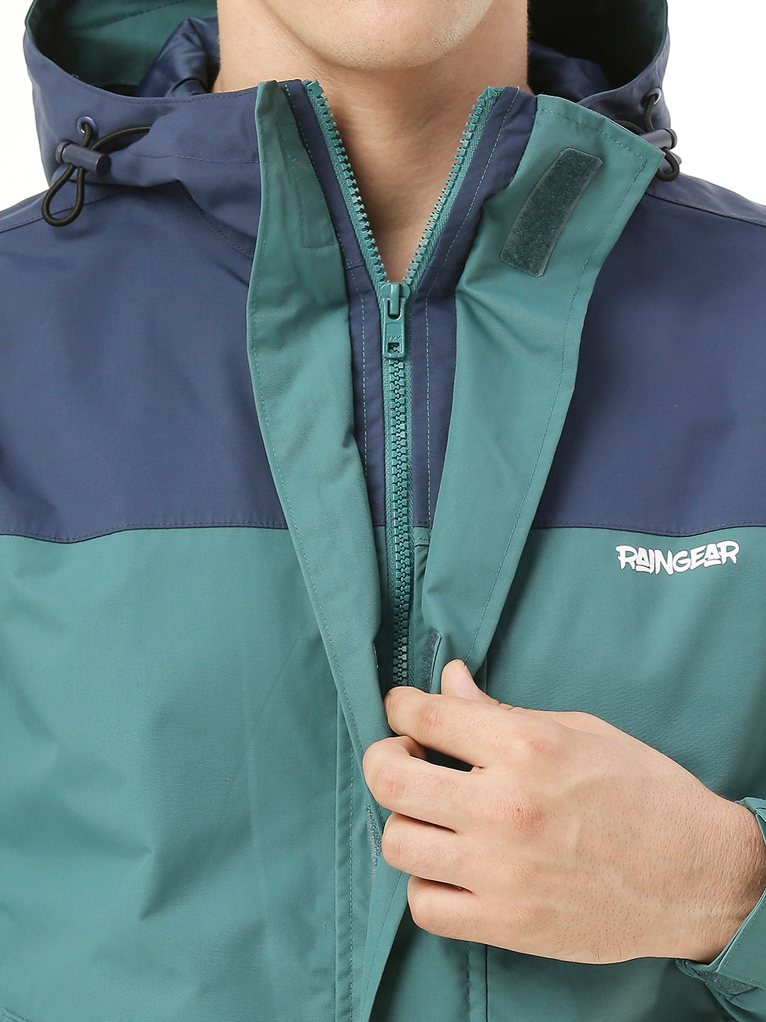 MonsoonShield Navy Peacock Rain Jacket For Men - ZRS012 - Zeelretail