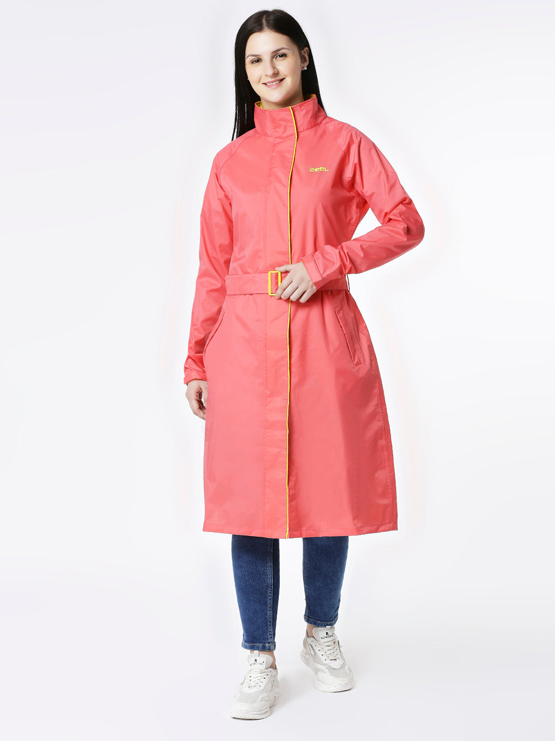 Zeel Diva Peach Trench Coat - Zeelretail