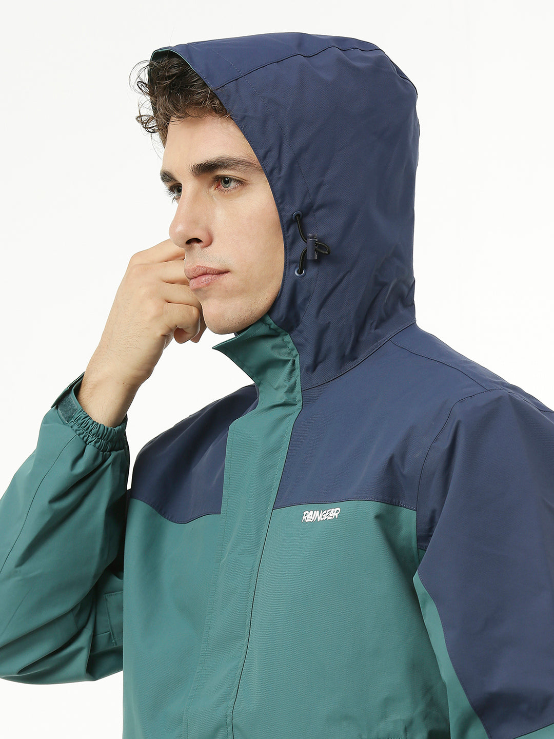 MonsoonShield Navy Peacock Rain Jacket For Men - ZRS012 - Zeelretail