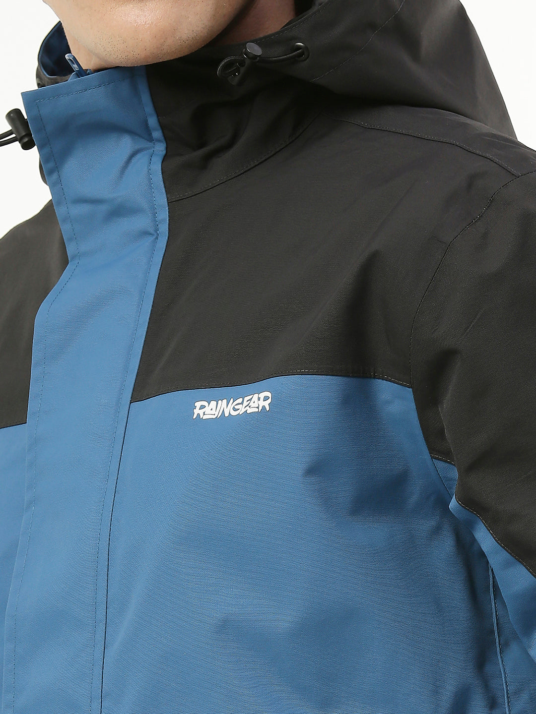 MonsoonShield Black Blue Rain Jacket For Men - ZRS012 - Zeelretail