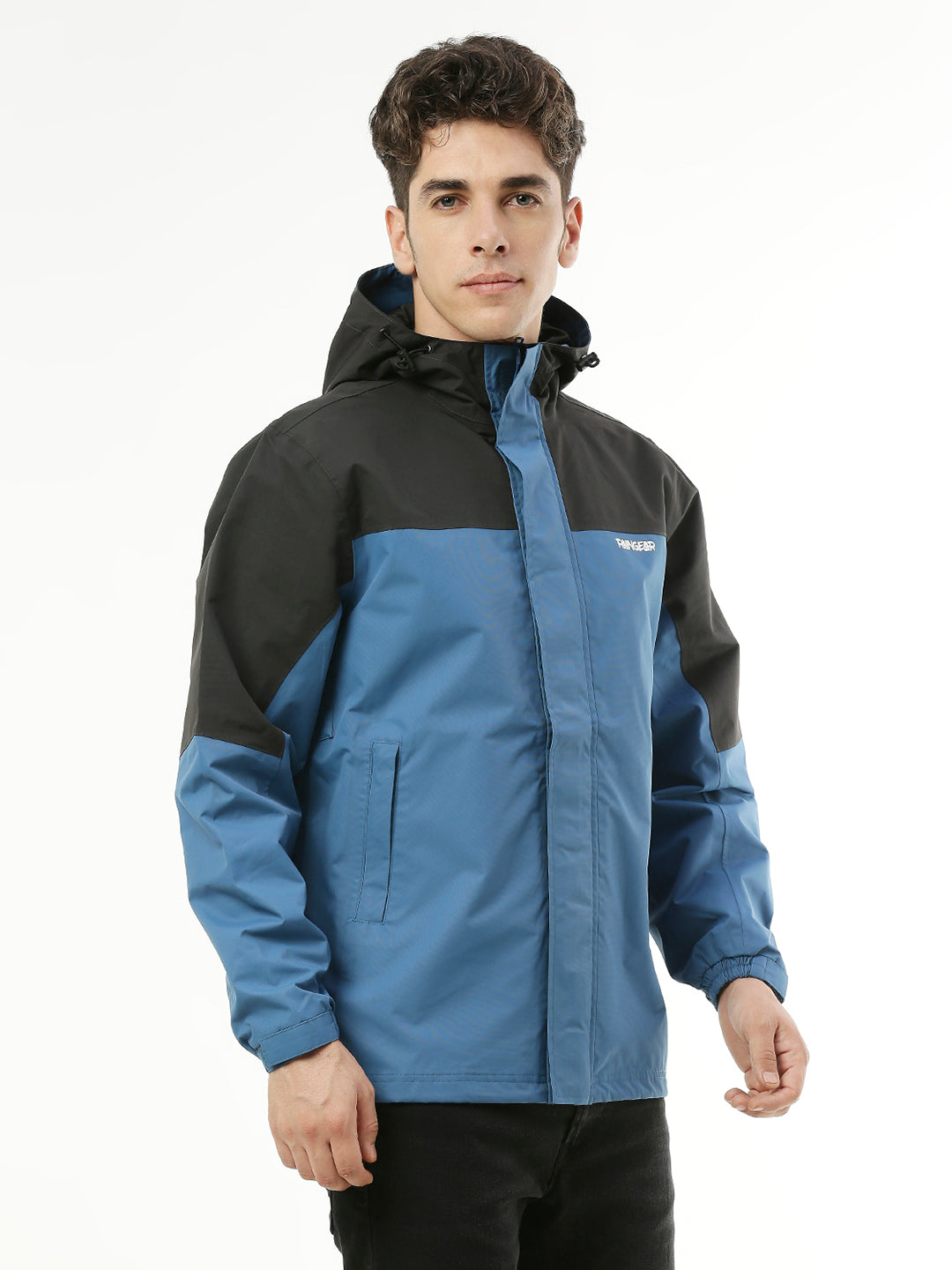 MonsoonShield Black Blue Rain Jacket For Men - ZRS012 - Zeelretail
