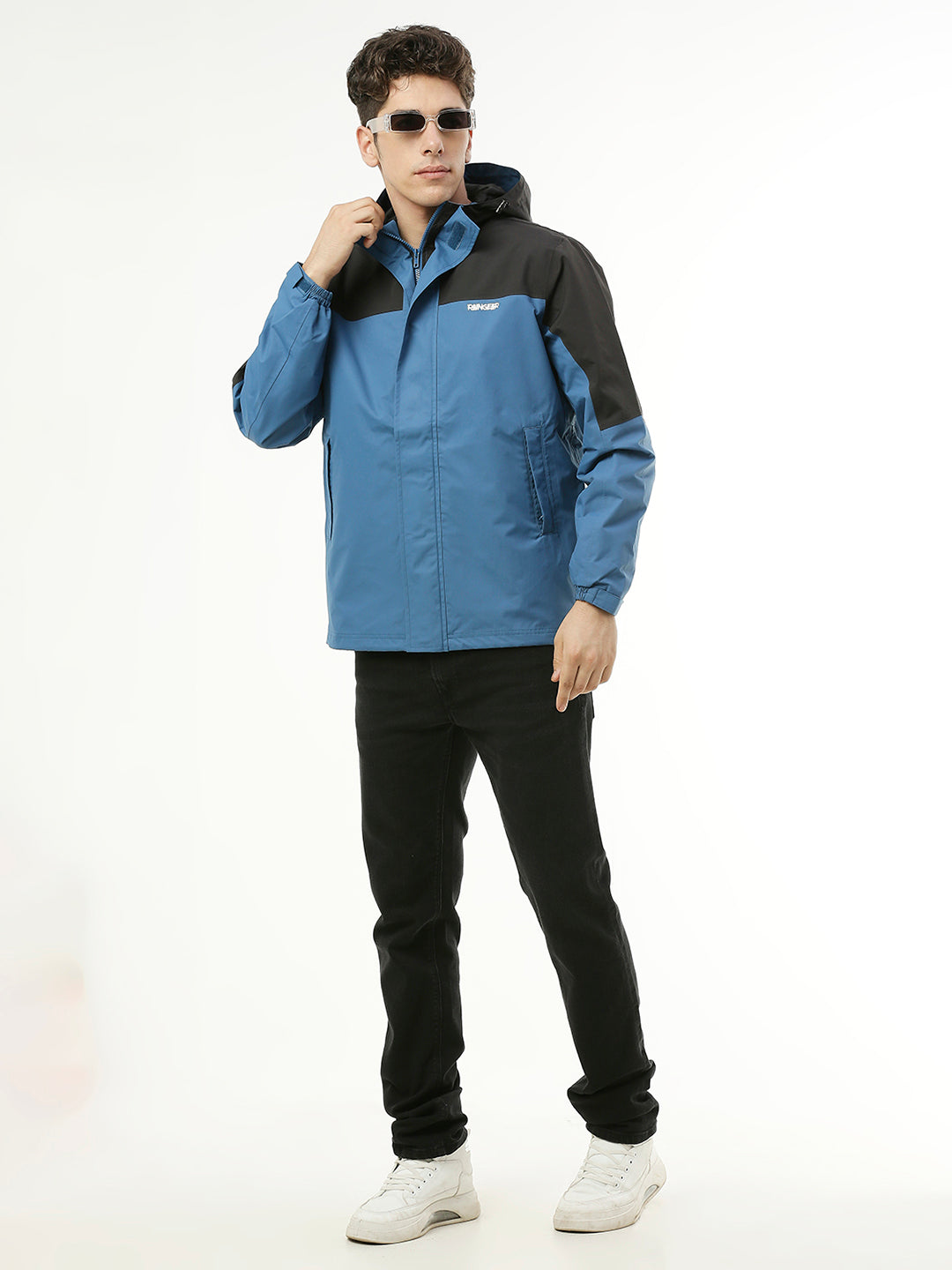 MonsoonShield Black Blue Rain Jacket For Men - ZRS012 - Zeelretail