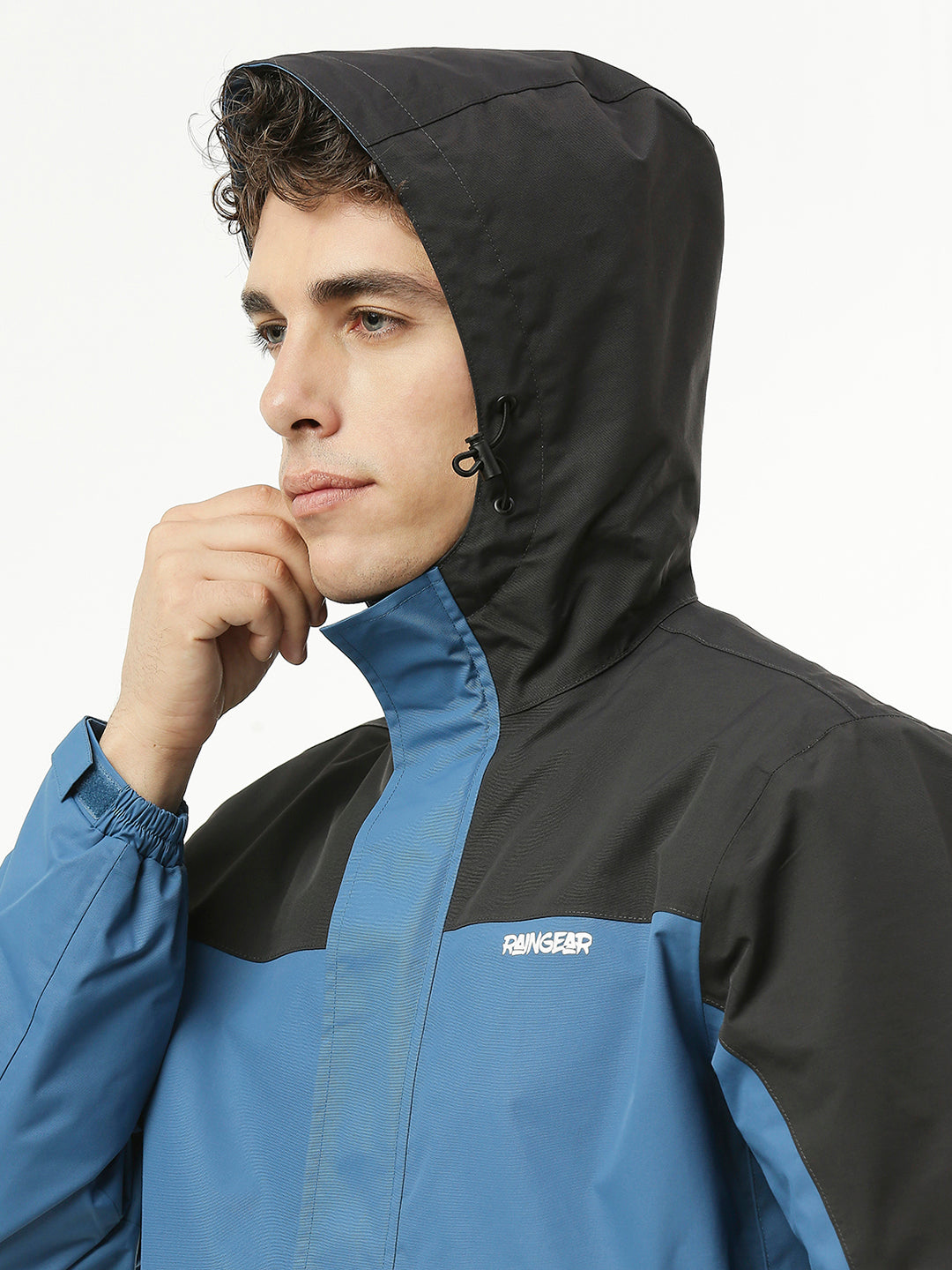 MonsoonShield Black Blue Rain Jacket For Men - ZRS012 - Zeelretail