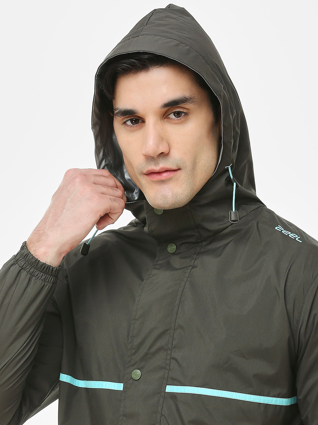 Zeel Sporty Olive & Blue Rainsuit - JS301 - Zeelretail