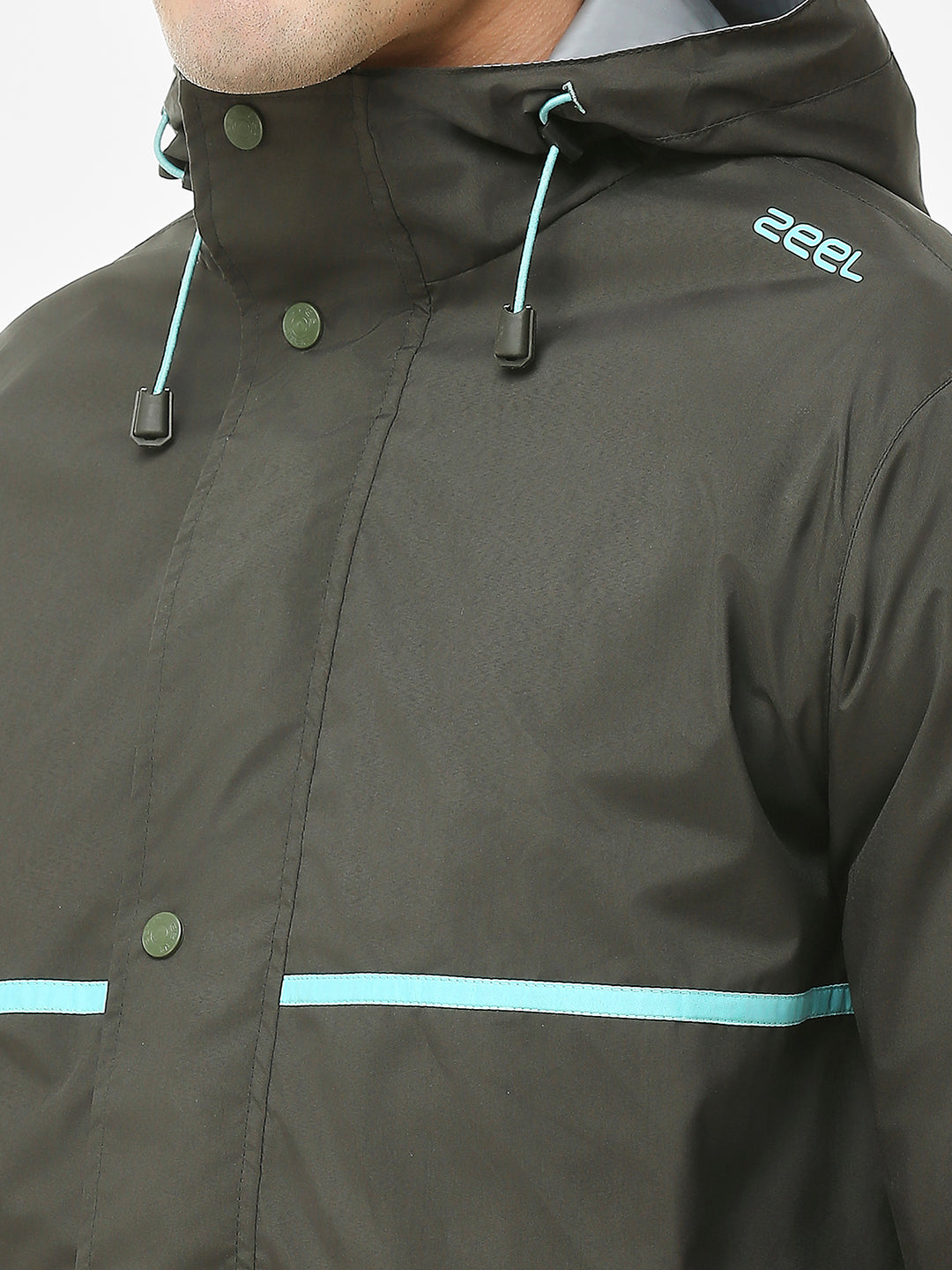 Zeel Sporty Olive & Blue Rainsuit - JS301 - Zeelretail