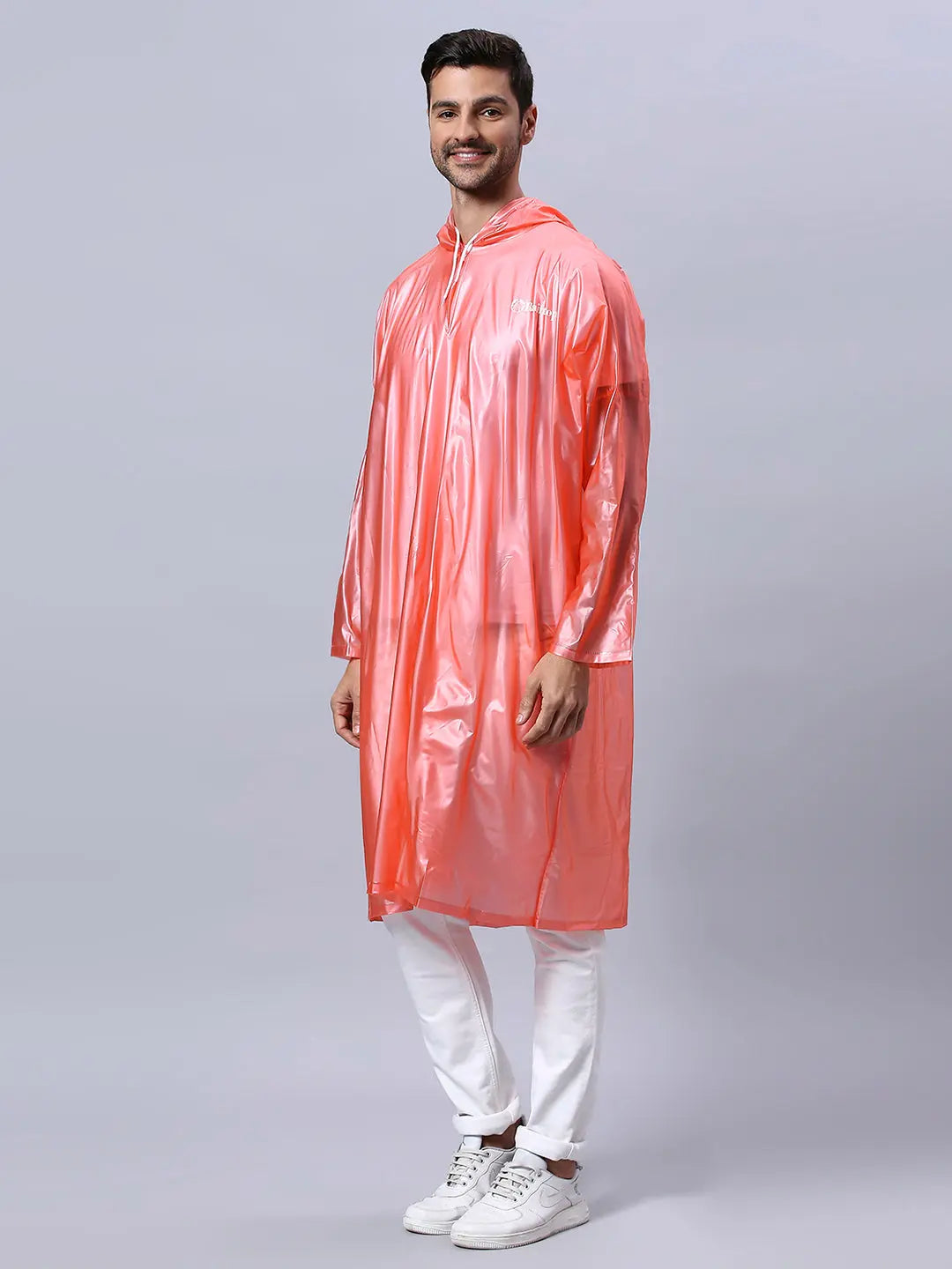 Reusable PVC Unisex Red Rain Poncho AZ30 - Zeelretail