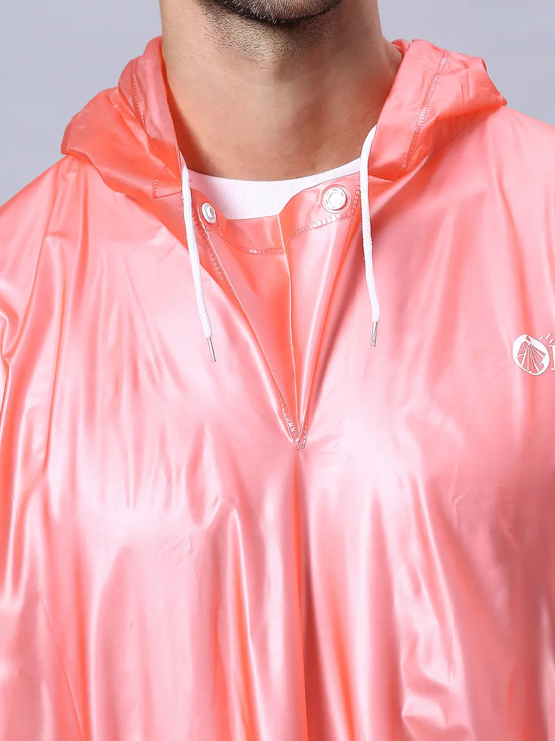 Reusable PVC Unisex Red Rain Poncho AZ30 - Zeelretail