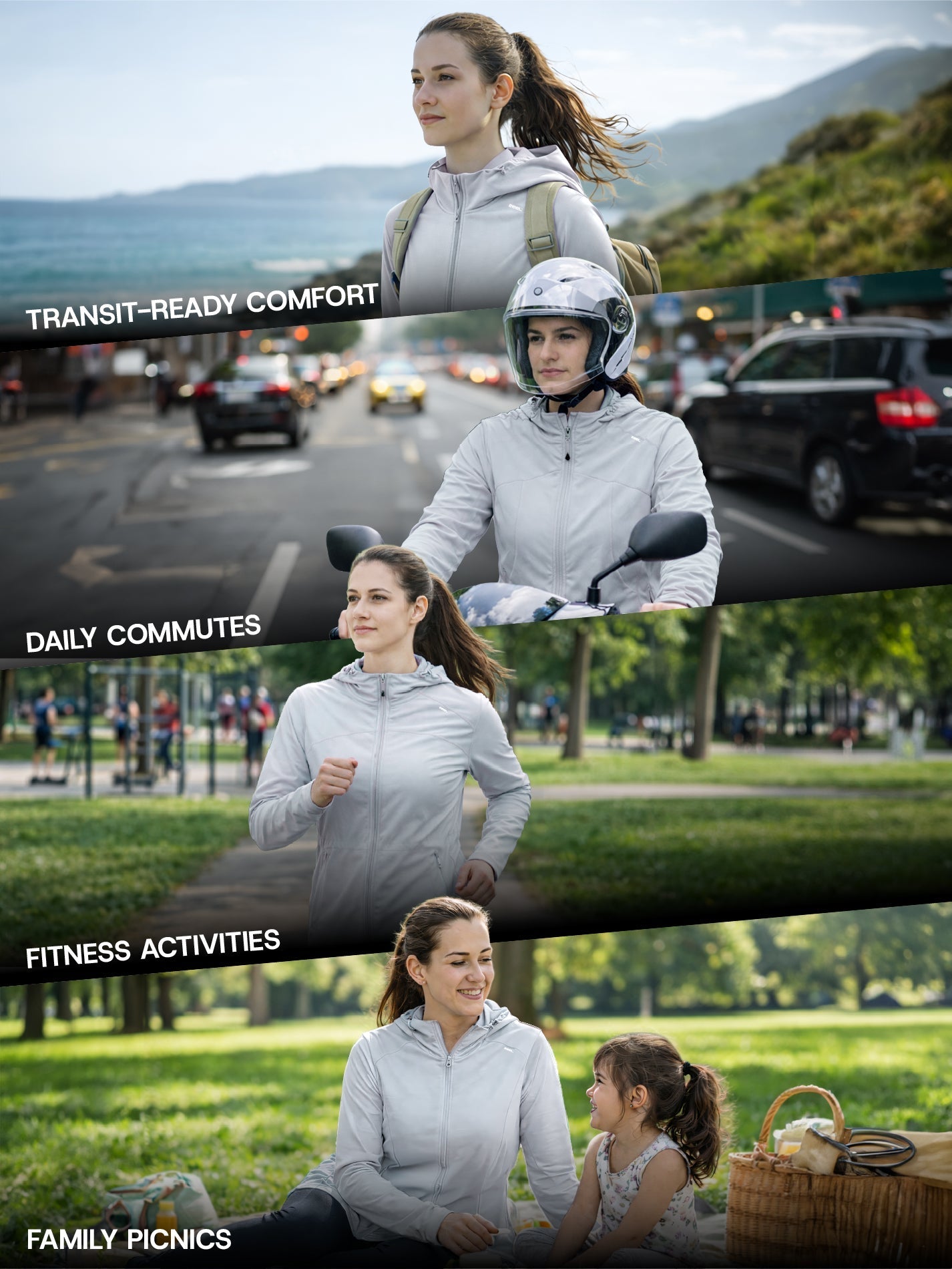 Women's Light Grey Crop Top Sun Jacket | AirWeave™ - Zeelretail